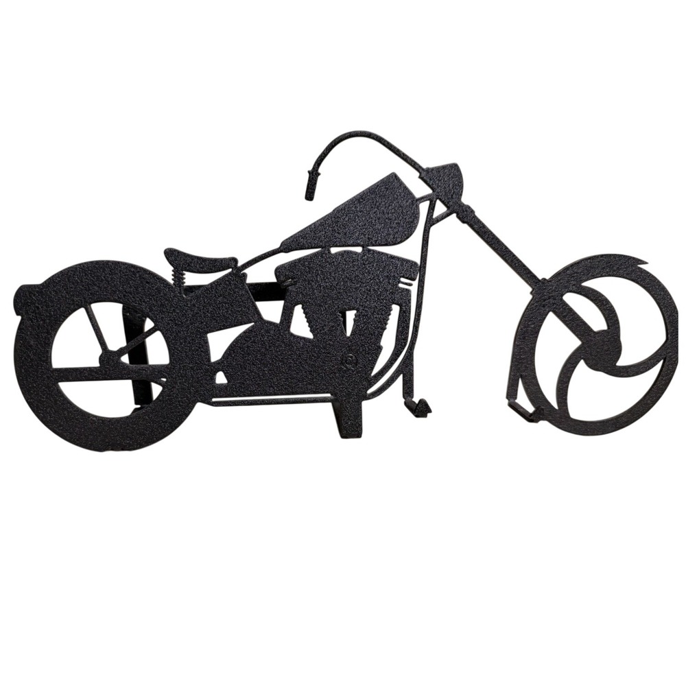 Vintage Metal Chopper Motorcycle Napkin Holder Biker Man Cave Decor